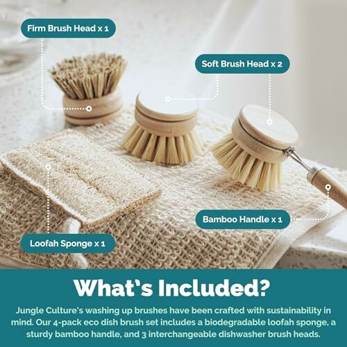 Jungle Culture Eco Dish Brush Set