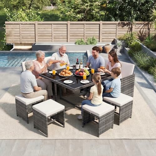 Panana 8 Seater Rattan Dining Set