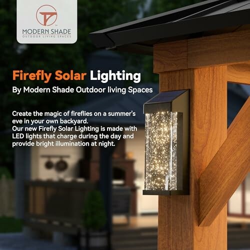 Advertisement for Firefly Solar Lighting by Modern Shade.