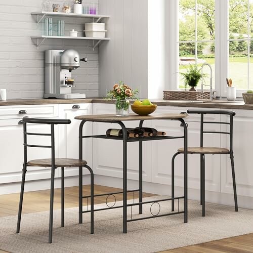Yaheetech 3 Piece Dining Room Set