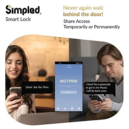 People using Simpled Smart Lock app for secure access.