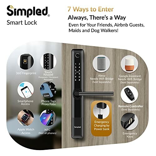Simpled SF Weatherproof SlimSeries Smart Lock
