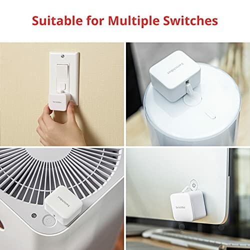 Smart switch button pusher used on various appliances.