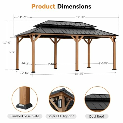 Modern Shade Horizon Hard Top Gazebo